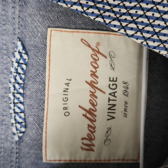 Westherprrof Vintage L9ng Sleeve Dress Shirt, Size Small, Mens - Picture 4 of 7